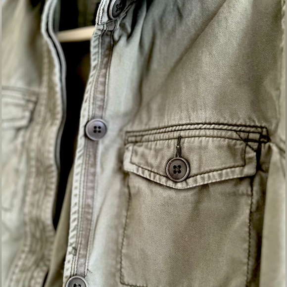 Abercrombie & Fitch Army Green Cotton Canvas Jacket - Picture 7 of 8
